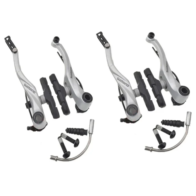 SHIMANO T4000 Alivio линейный V-Brake велосипедный тормоз BR-T4000 Модернизированный BR-M422 черный/серебристый передний/задний/комплект - Цвет: Rear Silver