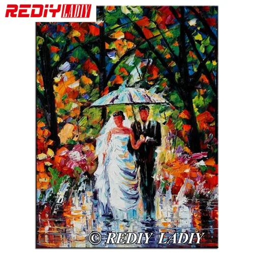 Rediy ladiy Алмазная мозаика поцелуй в дождь алмазная живопись Набор для вышивки крестом Алмазная вышивка квадратная дрель украшение дома - Цвет: RF78216
