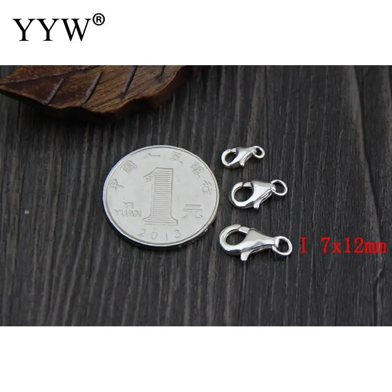 i 7x12mm 3 шт./лот, аксессуары, застежки, фурнитура, пряжка, 925 пробы, серебро, омаровый коготь, застежки для ювелирных изделий, ожерелья, браслетов - Цвет: i 7x12mm