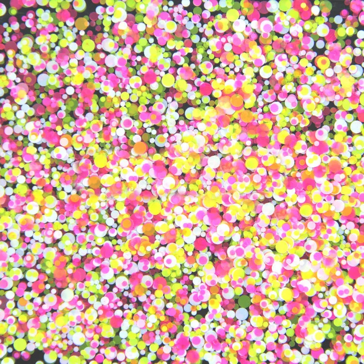 

500Gram/lot 1mm2mm3mm Mixed Yellow Rose White Round Dot Round Nail Glitter Round Ultrathin Sequins Nail Art Decoration YMP-03