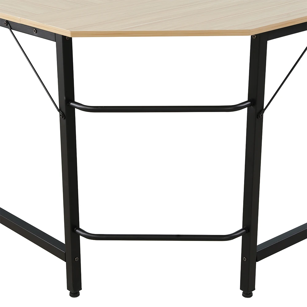 L-Shape Wooden Computer Desk PC Laptop Corner Study Table For Home Office Gaming Furniture |