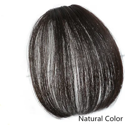 Natural Color 613 блонд на заколках, человеческие волосы, плоская воздушная бахрома, челка, невидимые бразильские волосы, не Реми, сменные волосы, парик - Цвет: Natural Color