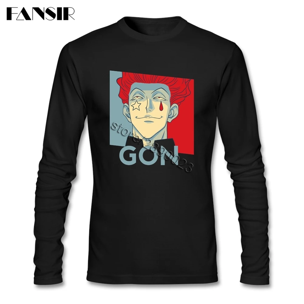 Anime Hunter x T-shirts Men Male O-neck Long Sleeve Cotton Funny Tee Shirts XXXL | Мужская одежда