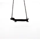 Новое милое ожерелье с таксой Doxie, ювелирное изделие для щенка, очаровательный Силуэт Собаки, подарок для владельцев собак, ожерелье с кулоном Doxie