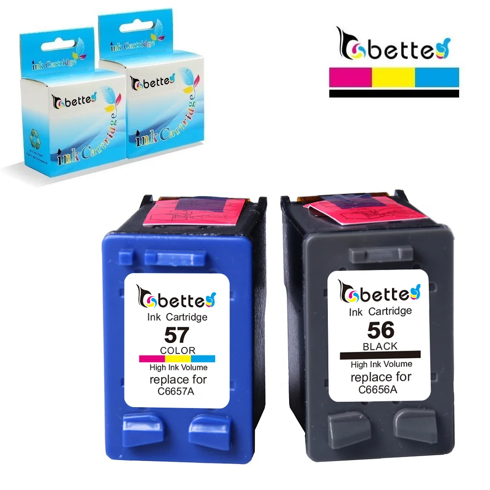 Сменный чернильный картридж Bete для HP 56 57 XL hp OfficeJet 5508 5510 5515 6110 6150 J5500 J5508 J5520 PSC 1315 1350
