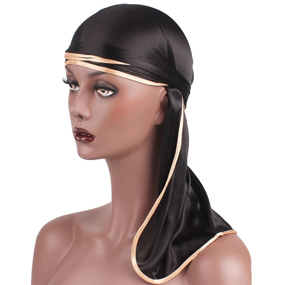 Новая мода Для мужчин шелковистой Durags Байкер Головные уборы череп Кепки бандана