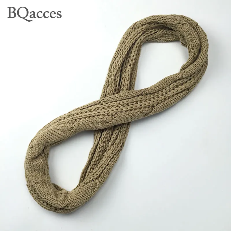 Новинка 2016 женский зимний однотонный вязаный шерстяной шарф снуд без