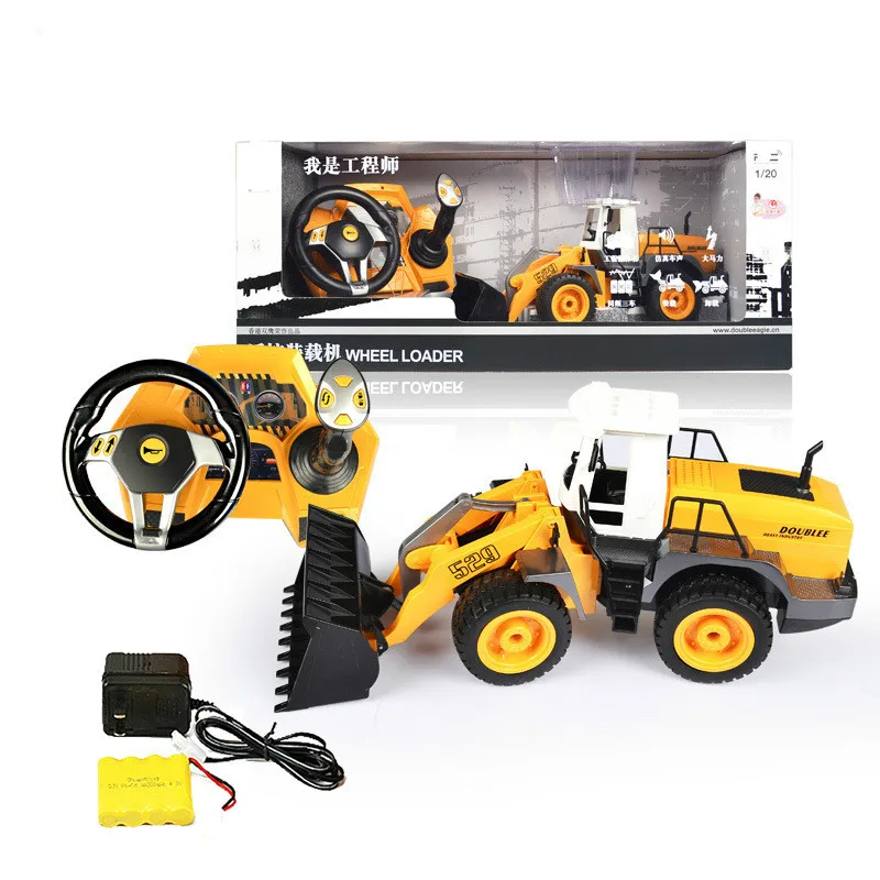 Online Engineering Rad Betriebs Plattform Loader Simulation Loader Elektrische Fernbedienung Spielzeug Auto Modell Geschenk Für Kinder