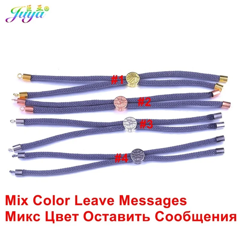 Mix Color Gray Juya, 6 цветов, макраме, шнур, нить, веревка, цепь, дерево жизни, слайдер, бусины, регулируемые цепи для женщин, очаровательные браслеты, изготовление - Цвет: Mix Color Gray