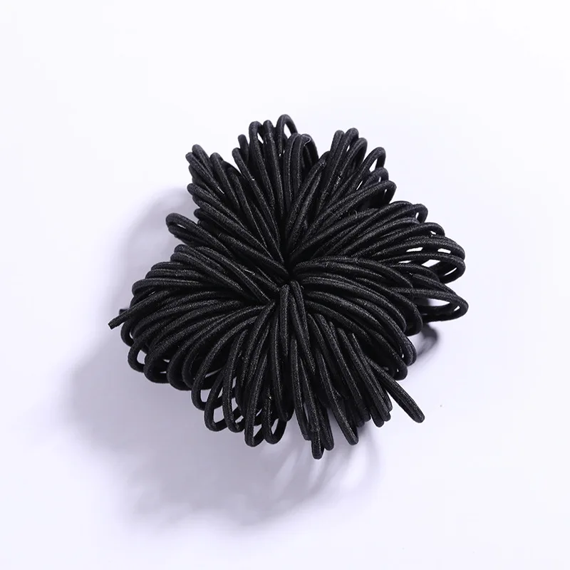 New 100PCS/Lot Girls Candy Colors Nylon 3CM Rubber Bands Children Safe Elastic Hair Ponytail Holder Kids Accessories | Детская одежда и