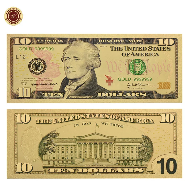 WR новая американская бумага для денег 5 долларов обычная купюра качество 24k 999 9