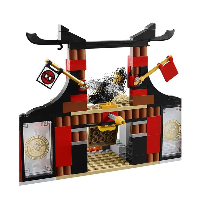 Bela 10319 Ninja Dojo Showdown Duel Ninjutsu строительные блоки для вождения обучающие игрушки детей