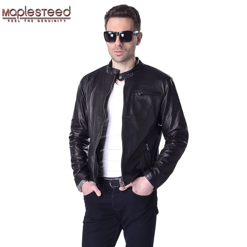 Куртка мужская из козьей шкуры короткая мягкая куртка 100% натуральной кожи