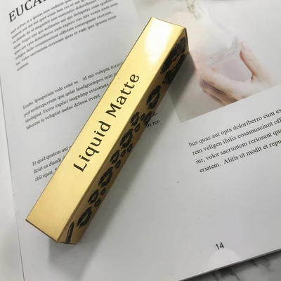 gold Различные стили губная помада туба глазурь для губ Упаковка Крафтовая бумажная коробка Подарочная бумажная доска коробки для клапанных трубок 2x2x12 см - Цвет: gold