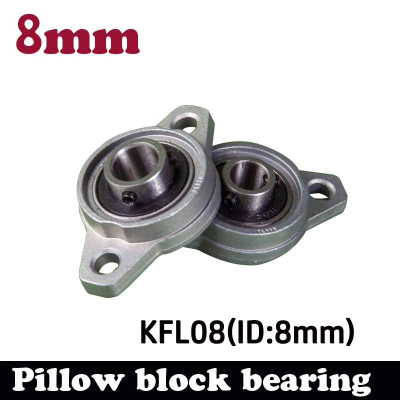 4pcs KFL08 8mm Pillow Block Rhombic Bearing Zinc Alloy Insert Linear Bearing Shaft Support CNC Part