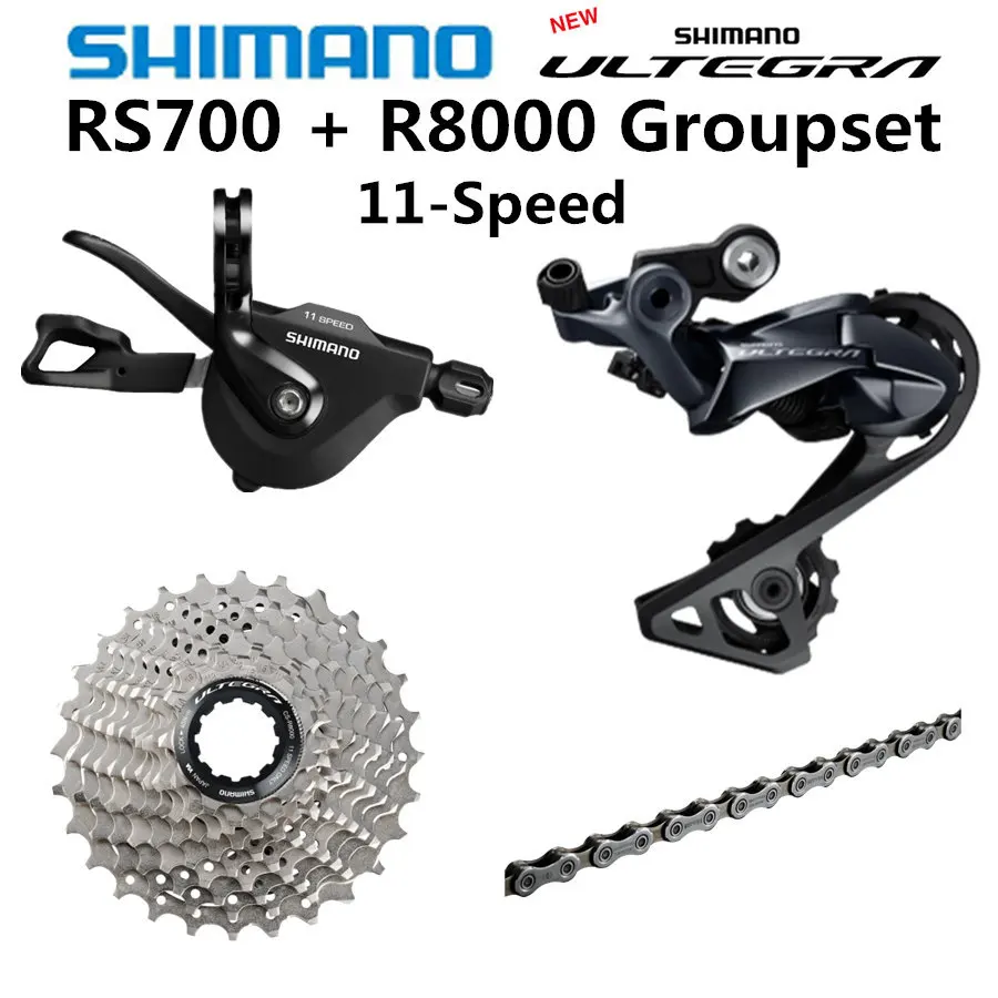 SHIMANO RS700+ R8000 Groupset ULTEGRA R8000 переключатель дорожный велосипед SL(R)+ RD+ CS+ CN передний переключатель задний переключатель
