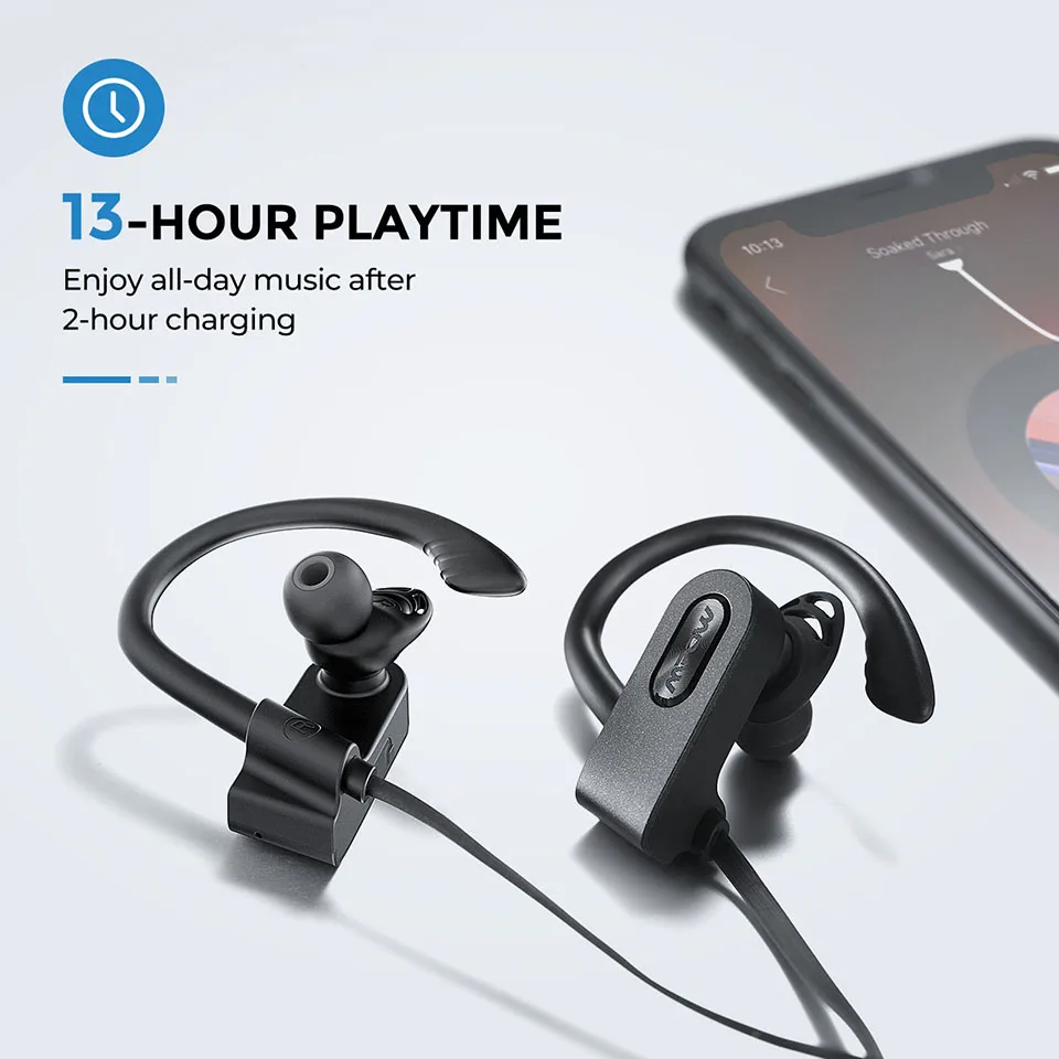 Mpow Пламя 2 Беспроводной Bluetooth 5,0 наушники IPX7 Водонепроницаемый с CVC6.0 Шум шумоподавления спортивные наушники для iphone Xiaomi