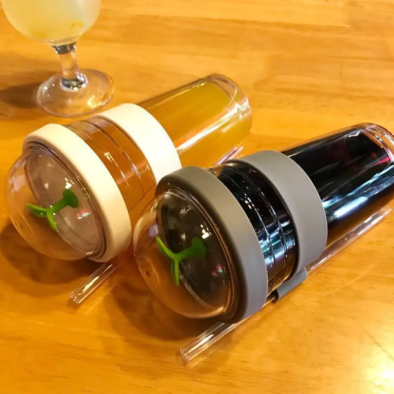 Пластиковая бутылка для воды с соломинкой 480 мл | Дом и сад