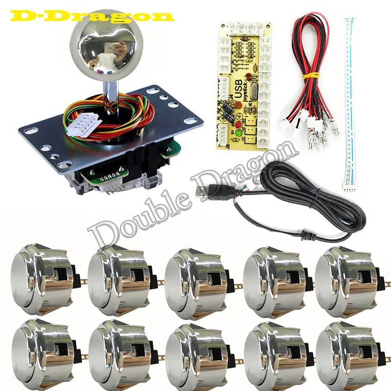 DIY Kit оригинальная Sanwa JLF-TP-8YT джойстик с нулевой задержкой 10 копия OBSJ-30 кнопочная Аркада USB кодер для ПК MAME