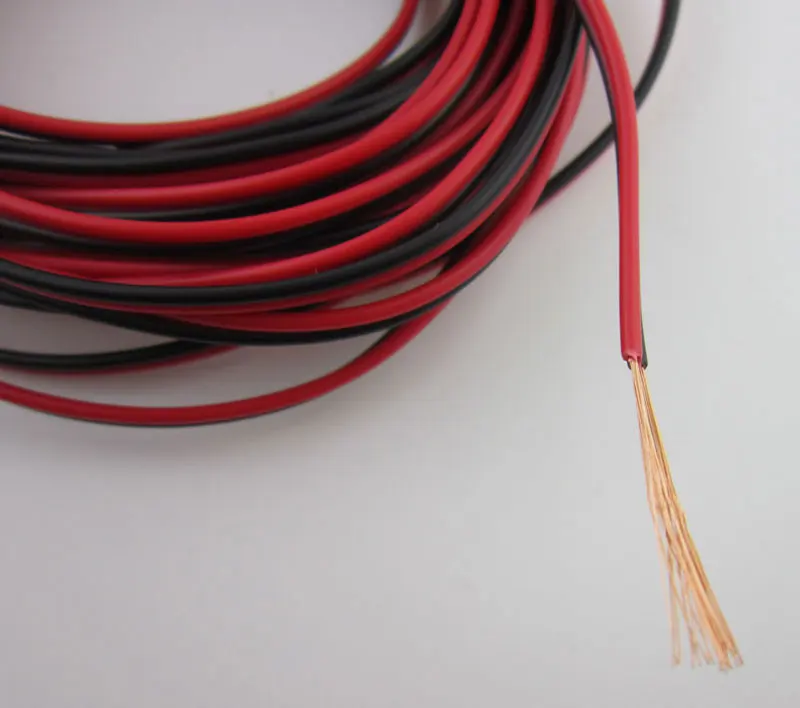 16 18 20 22AWG 2pin Электрический медный резиновый светодиодный провод кабель красный черный 2Pin изолированный Удлинительный шнур автомобильная аудио колонка, проводной кабель