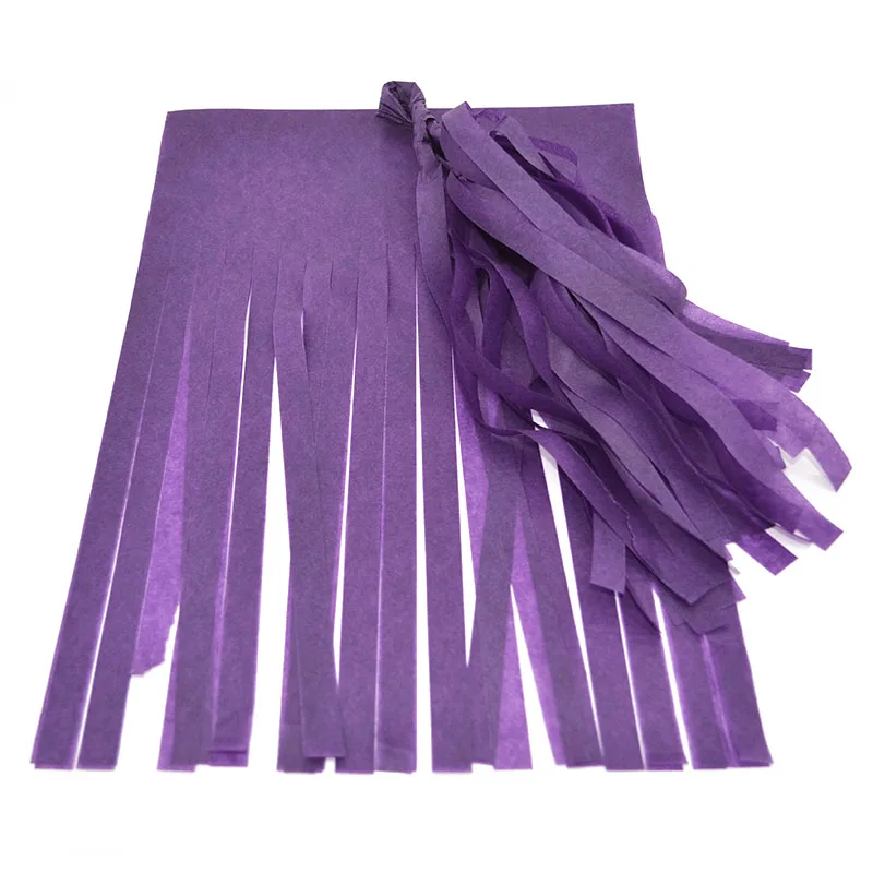 dark purple 5 шт. 14 дюймов гирлянда из папиросной бумаги с кистями для свадебного украшения DIY День Рождения Вечеринка детский душ вечерние принадлежности - Цвет: dark purple