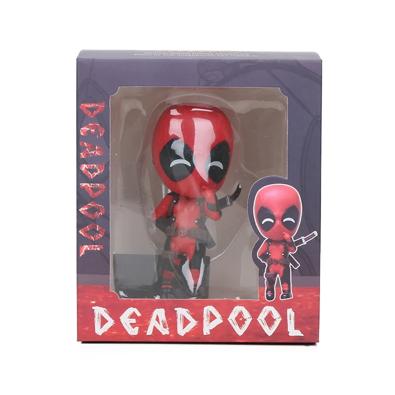 smile box Новинка, 10 см, игрушки Marvel, Дэдпул, фигурка качающейся головы, 1/10 масштаб, окрашенная, Уэйд Уинстон Вилсон, супергерой, Коллекционная модель, куклы, игрушка - Цвет: smile box