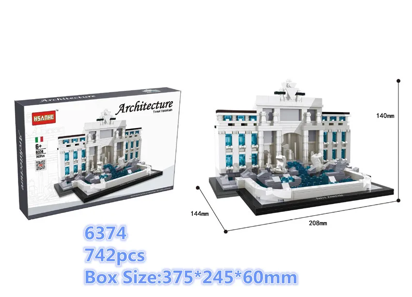 Всемирно известная художественная архитектура Белый Дом строительный блок Нью