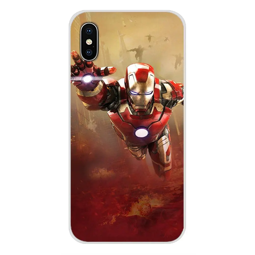 Fundas Superhero Ironman Accessories Phone Shell Covers For Xiaomi Mi6 A1 5X 6X Redmi Note 5 5A 4X 4A 4 3 Plus Pro pocophone F1 | Мобильные