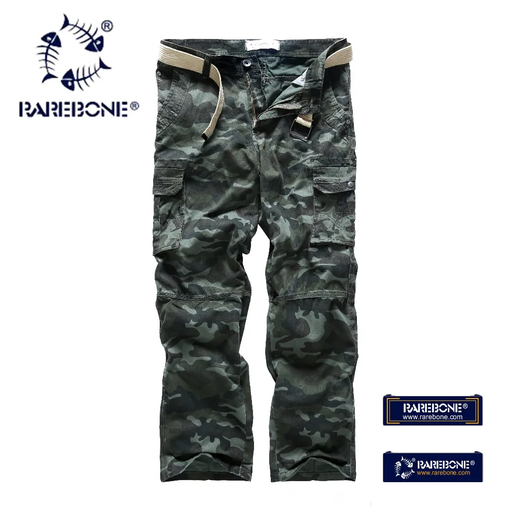 Rarebone 2018 New Multi-pocket Mens Cotton Desert Camouflage Cargo Military Pants Woodland A803 | Мужская одежда