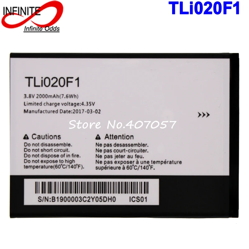 10 шт. 2000 мАч TLI020F1 батарея для TCL J720T J726T Alcatel One Touch Pop 2 5042d C7 7040 OT Аккумулятор