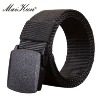 casual plastic automatic buckle canvas belts for men military tactical belt designer belts men high quality male strap 110cm