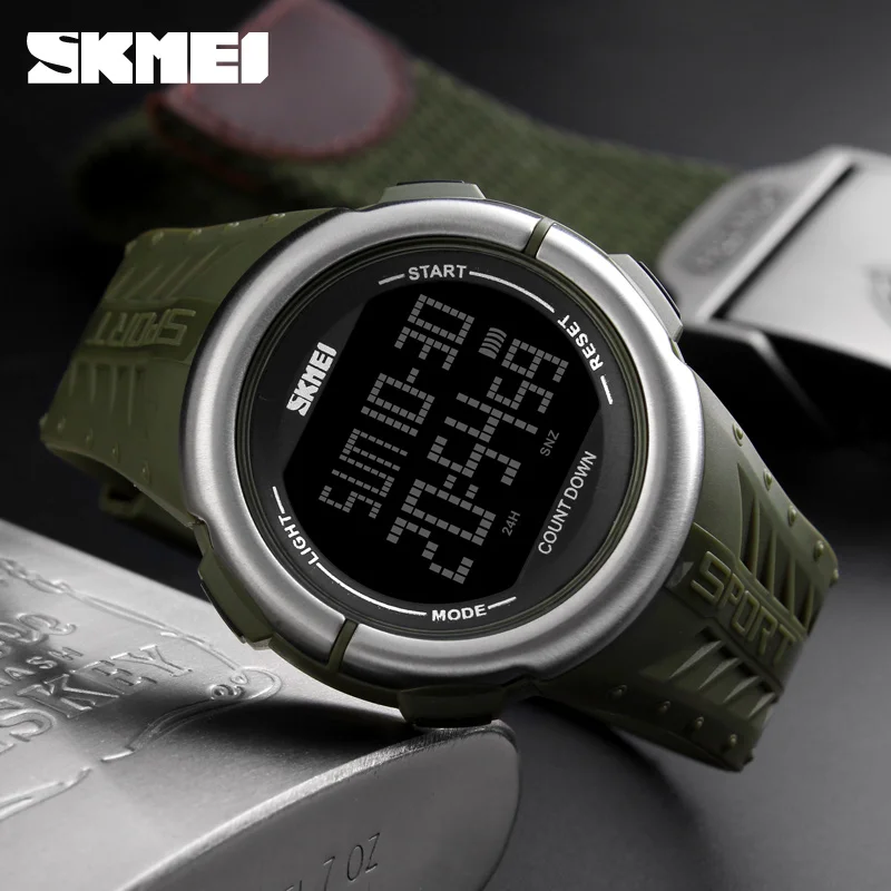 

SKMEI Men Sports Watches 50m Waterproof Digital Military Watch Men Outdoor LED Electronics Wristwatches Relogio Masculino