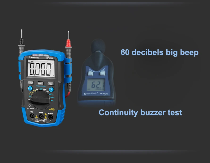HoldPeak HP-37C True-RMS цифровой мультиметр 6000 отсчетов Esr тестер AC DC Напряжение Амперметр Ток Ом NCV тестер с подсветкой