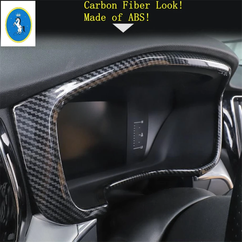 Yimaautotrim авто аксессуары приборной панели крышка экрана отделка ABS подходит для Volvo XC60 Матовый вид из углеродного волокна