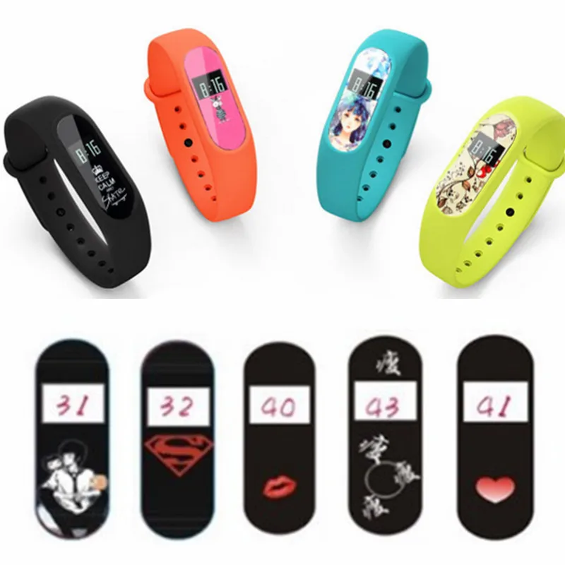 5 шт. Защитная пленка для экрана Xiaomi Mi Band 2 противовзрывная цветная камуфляжная