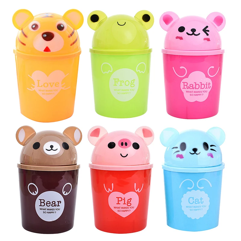 Ящик для мусора на столе баночки милый пластиковый мини Настольная мусорный ящик