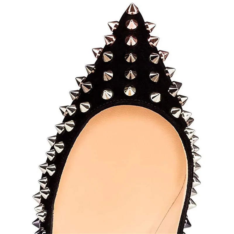 Женские туфли-лодочки MORAZORA офисные туфли с острым носком и заклепками на