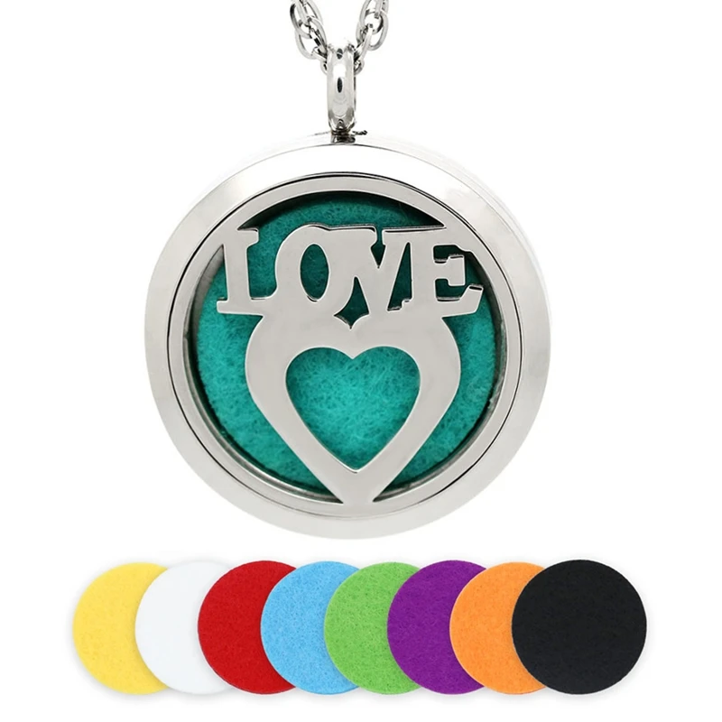 Подарок на день Святого Валентина серебряное ожерелье с распылителем эфирного