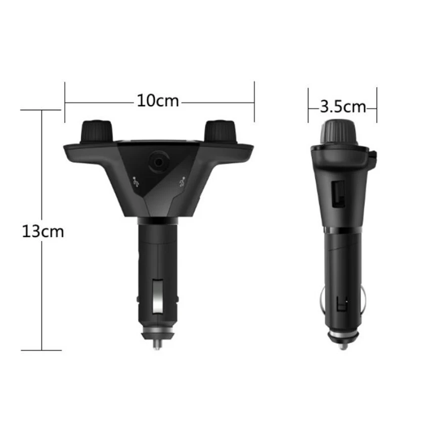 Audio Car MP3 Player Cigarette Lighter USB Modulator Bluetooth FM Transmitter Handsfree Display Charger Wireless Music | Автомобили и