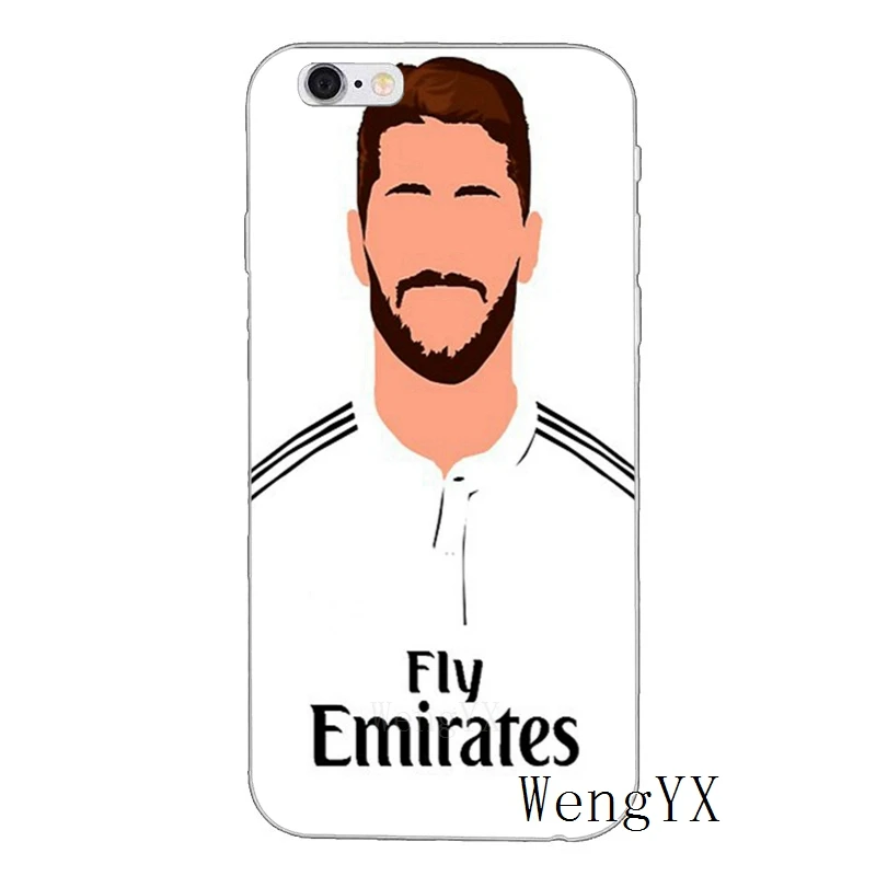 Серхио Рамос SR4 футболист для iPhone X XR XS Max 8 7 plus 6s 6 plus SE 5S 5c 5 4S 4 iPod Touch чехол мягкий чехол телефона