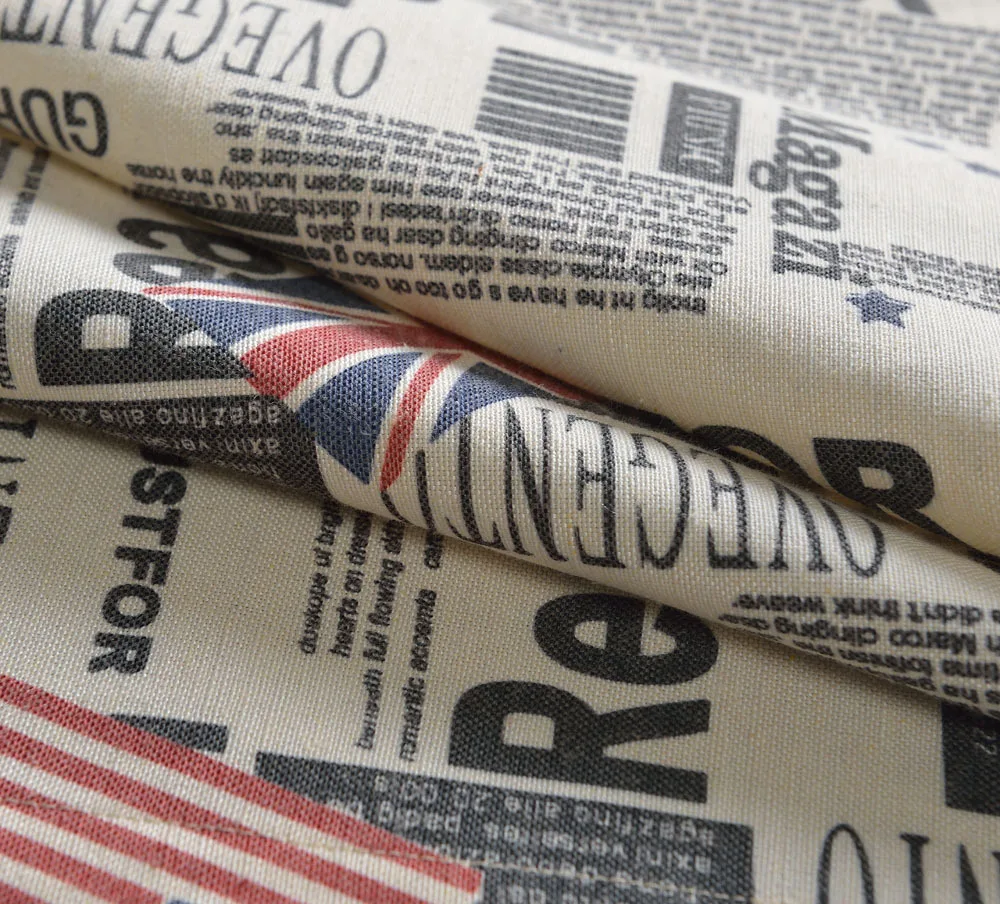 Текстильные ткани с принтом серия флагов и газет занавески из Мультяшные на окна