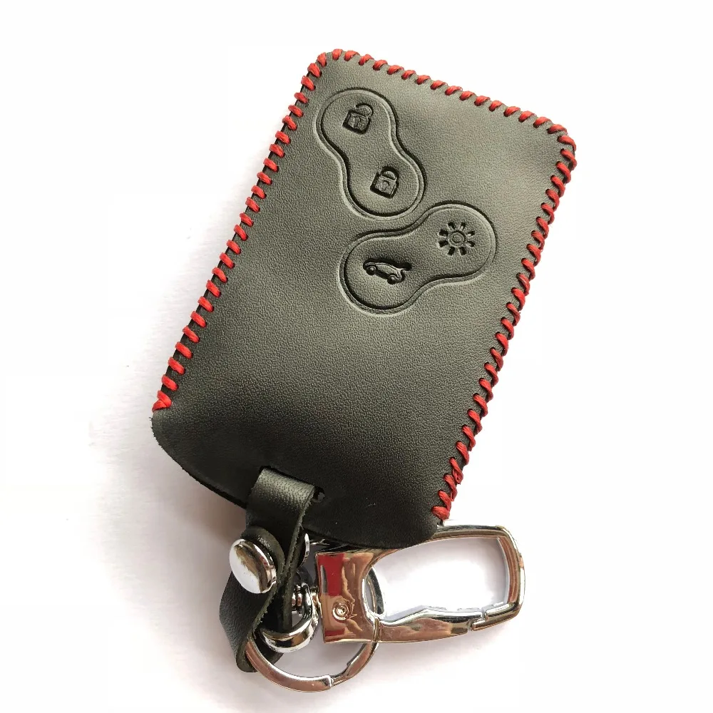 Натуральная кожа чехол для пульта управления автомобилем брелок Renault Fluence Captur Megane