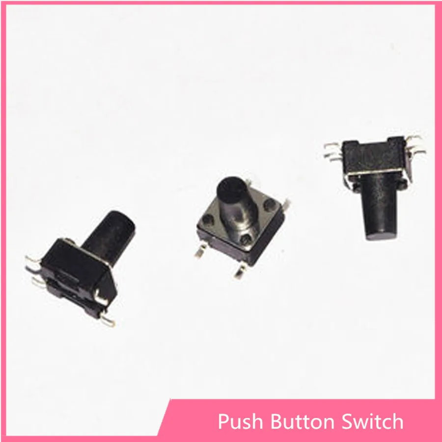 100 шт. 6*6 мм 4Pin SMD тактный переключатель 6x6 x4.3/5/6/7/8/9/10/11/12 4P микро кнопочные
