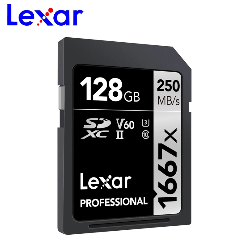 Карта памяти Lexar 1667X SD 64 ГБ 128 256 U3 V60 4K высокая скорость 250 м/с | Компьютеры и офис
