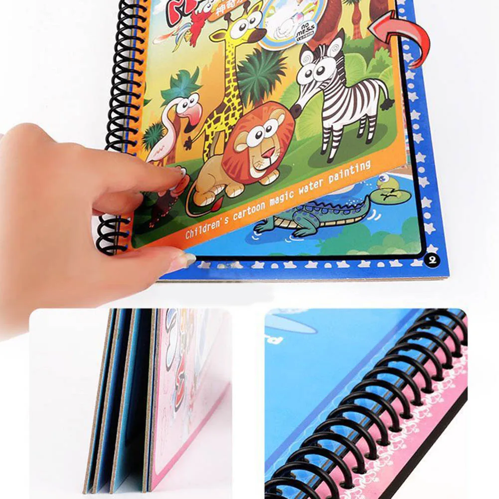 

Magic Water Drawing Painting Board Book Non-toxic Reusable Educational For Children Baby AN88