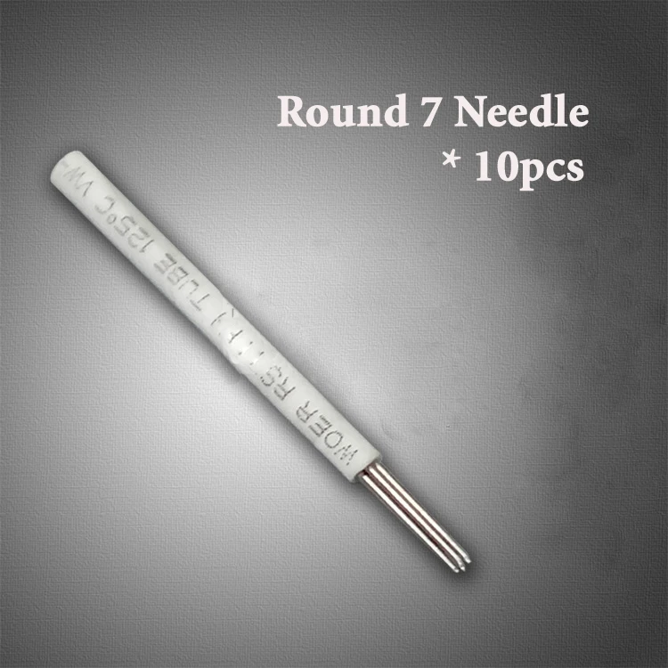 Набор Microblading двойная головка microblading ручка с лезвием наклонная 7 pin 12 булавки иглы