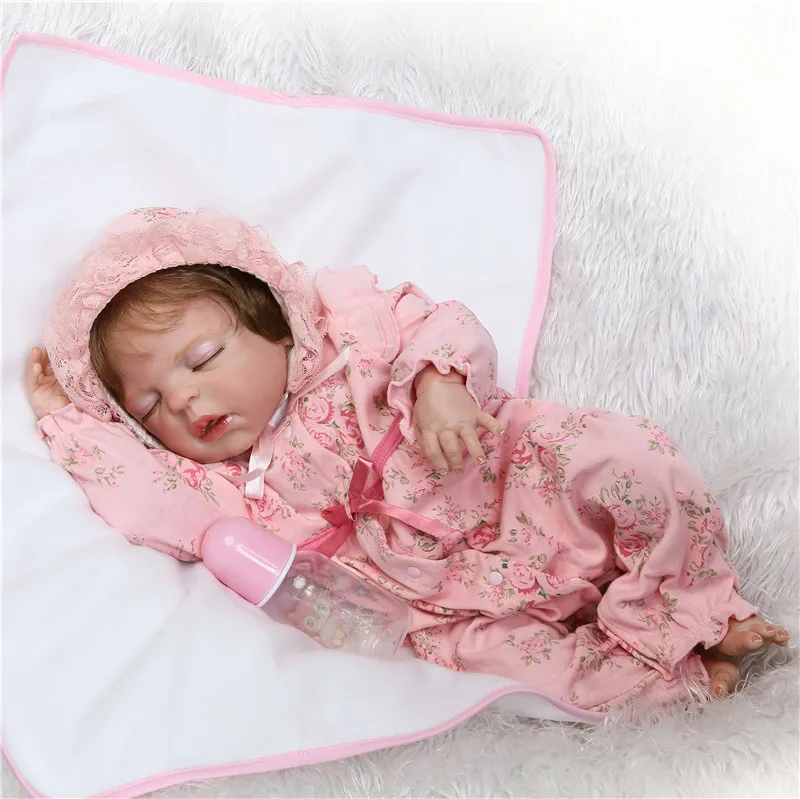 NPK 23&quotfull body silicone reborn baby dolls for child gift girl sleeping doll fashion bebe com corpo de menina | Игрушки и хобби