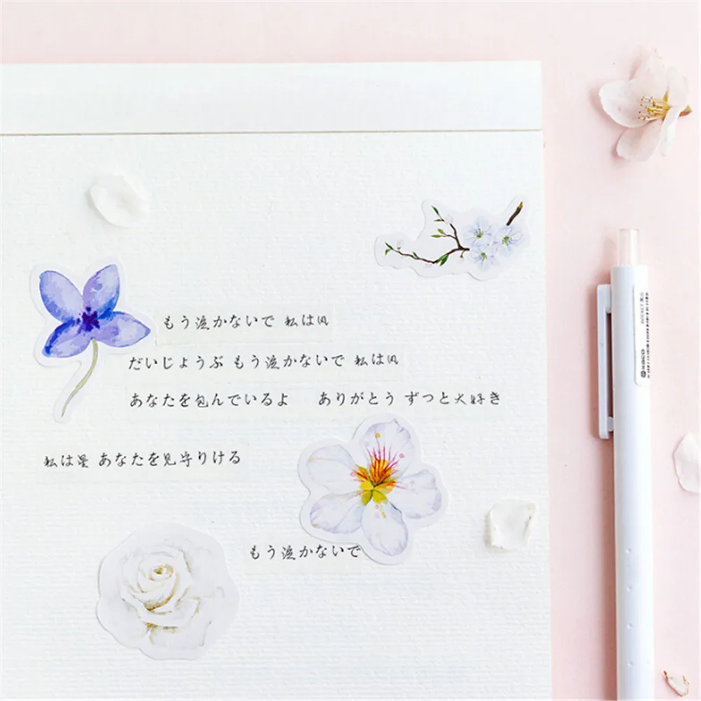 45 шт./упак. Kawaii Decoracion журнал милый дневник блокнот цветок наклейки Скрапбукинг