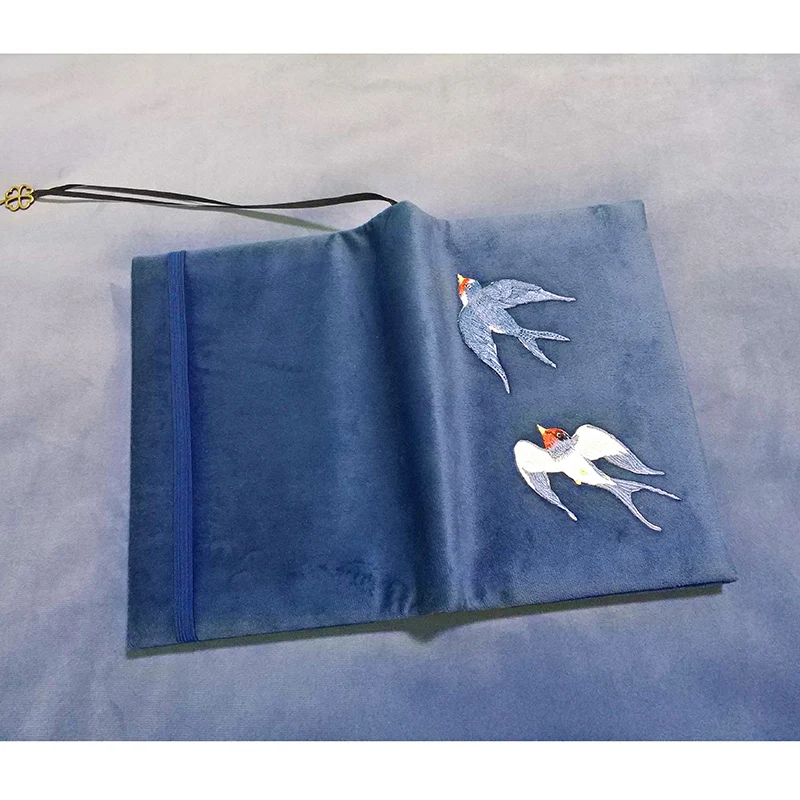 A5 Swallows Canvas Cover Notebook Cute Journal Diary Book Sketchbook Stationery School Office Supplies | Канцтовары для офиса и