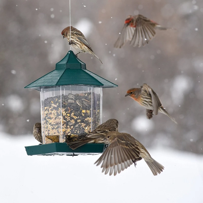 

Waterproof Gazebo Hanging Wild Bird Feeder Outdoor Feeding For Garden Decoration apr26_30